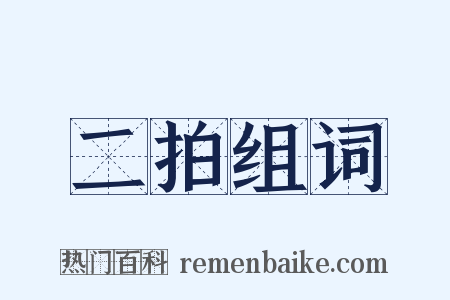 二拍组词是什么意思的图片